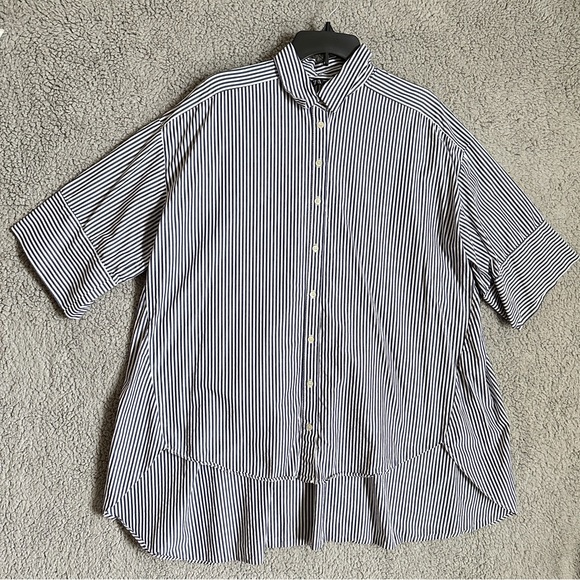 Zara Women’s 100% Cotton Striped Button-Up Shirt - Picture 1 of 8
